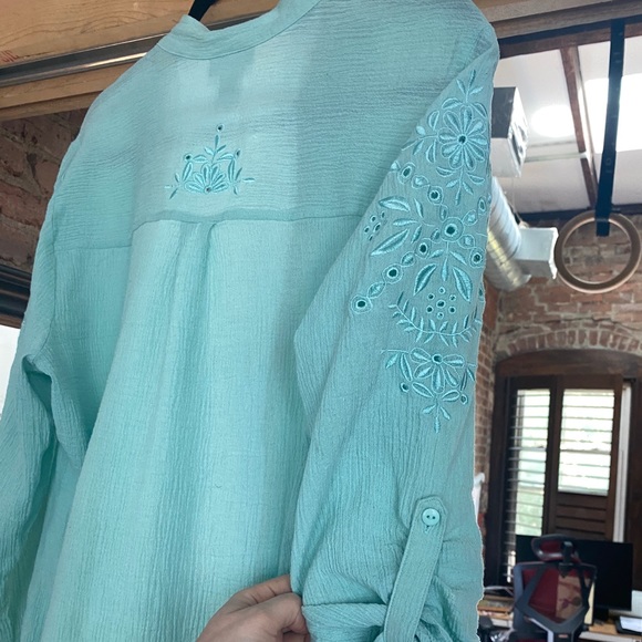 30-50% OFF BUNDLES! Soft surroundings blouse tunic button-down shirtdress shirt - Picture 14 of 16